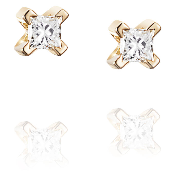 Dolce White Princess Earring Gold in the group Earrings / Gold Earrings at SCANDINAVIAN JEWELRY DESIGN (12-101-01132-0000)