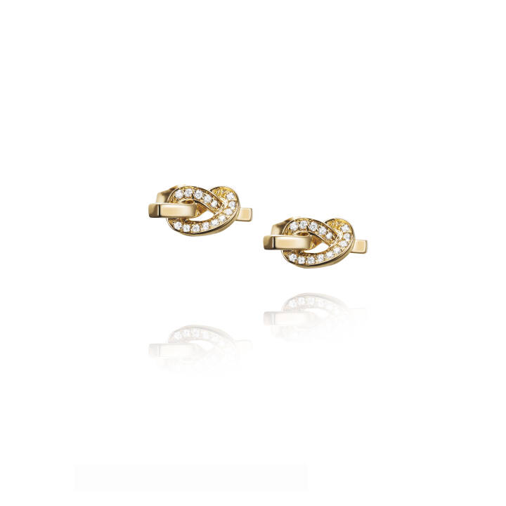 Love Knot & Stars Earring Gold in the group Earrings / Diamond Earrings at SCANDINAVIAN JEWELRY DESIGN (12-101-01302-0000)