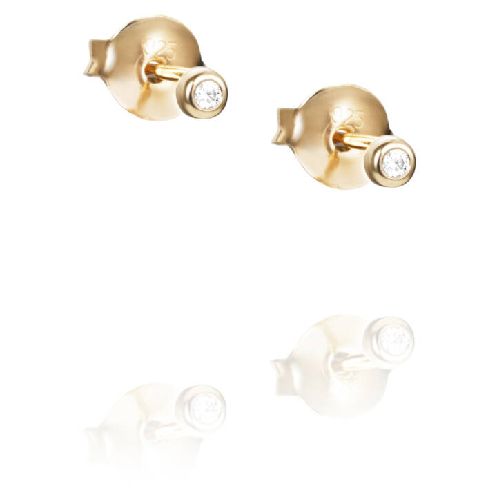 My First Diamond Studs Earring Gold in the group Earrings / Gold Earrings at SCANDINAVIAN JEWELRY DESIGN (12-101-01444-0000)