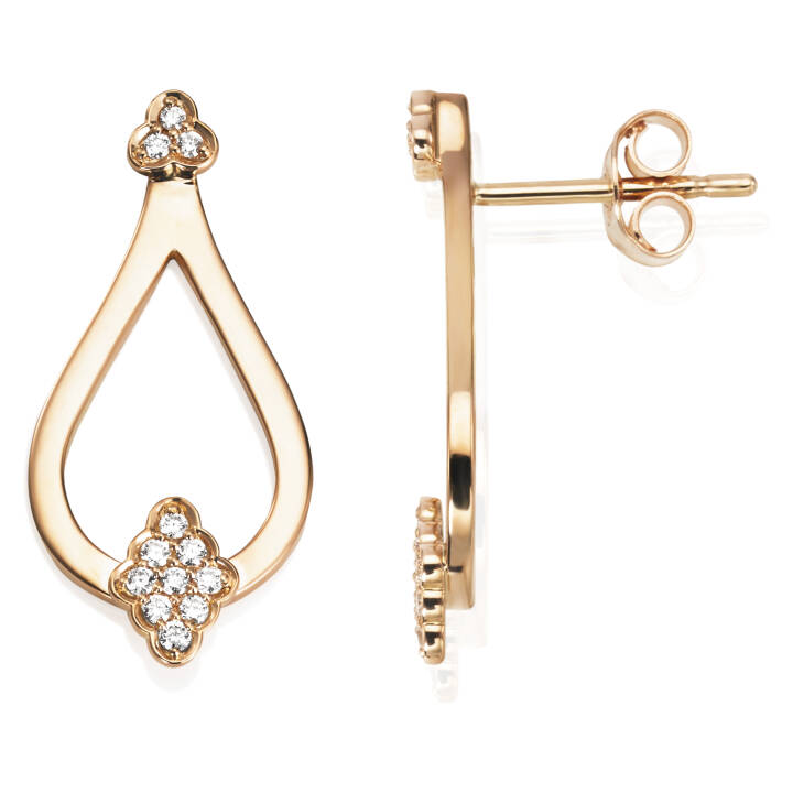 Little Dew Drops & Stars Earring Gold in the group Earrings / Diamond Earrings at SCANDINAVIAN JEWELRY DESIGN (12-101-01828-0000)