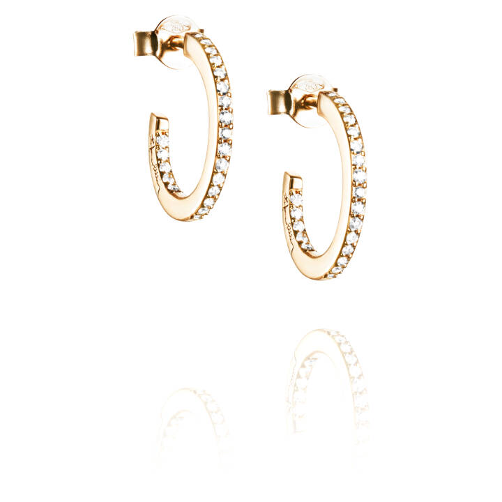 Stars Hoops Earring Gold in the group Earrings / Gold Earrings at SCANDINAVIAN JEWELRY DESIGN (12-101-01905-0000)