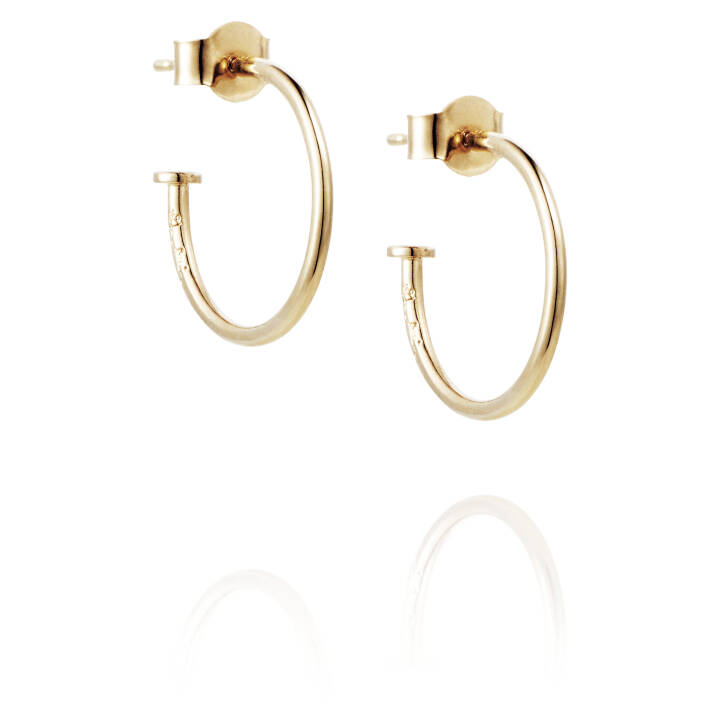 101 Plain Hoops Earring Gold in the group Earrings / Gold Earrings at SCANDINAVIAN JEWELRY DESIGN (12-101-01964-0000)