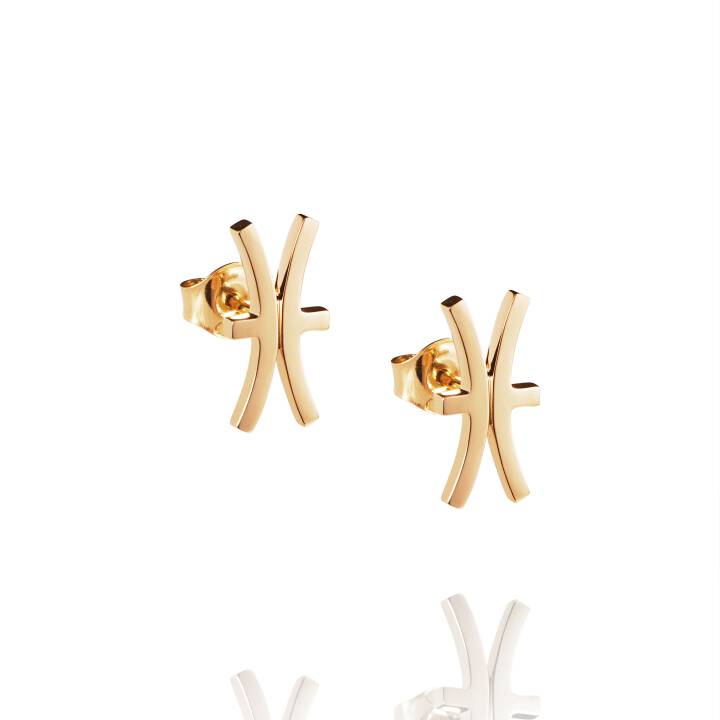 Double Trouble Earring Gold in the group Earrings / Gold Earrings at SCANDINAVIAN JEWELRY DESIGN (12-101-02049-0000)