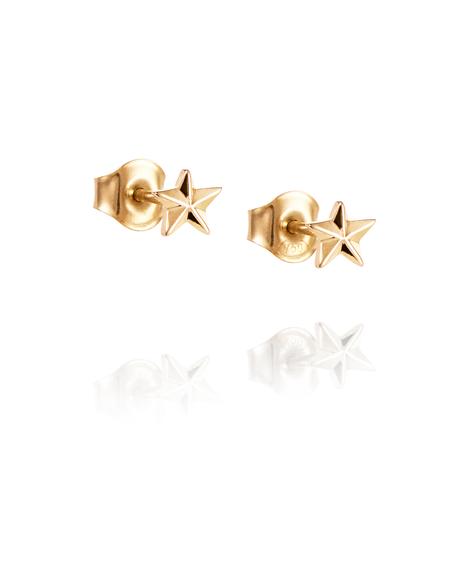 Micro catch a falling star stud gold in the group Earrings / Gold Earrings at SCANDINAVIAN JEWELRY DESIGN (12-101-02259-0000)