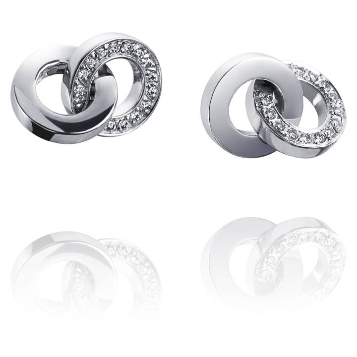 You & Me Earring White gold in the group Earrings / Diamond Earrings at SCANDINAVIAN JEWELRY DESIGN (12-102-01009-0000)