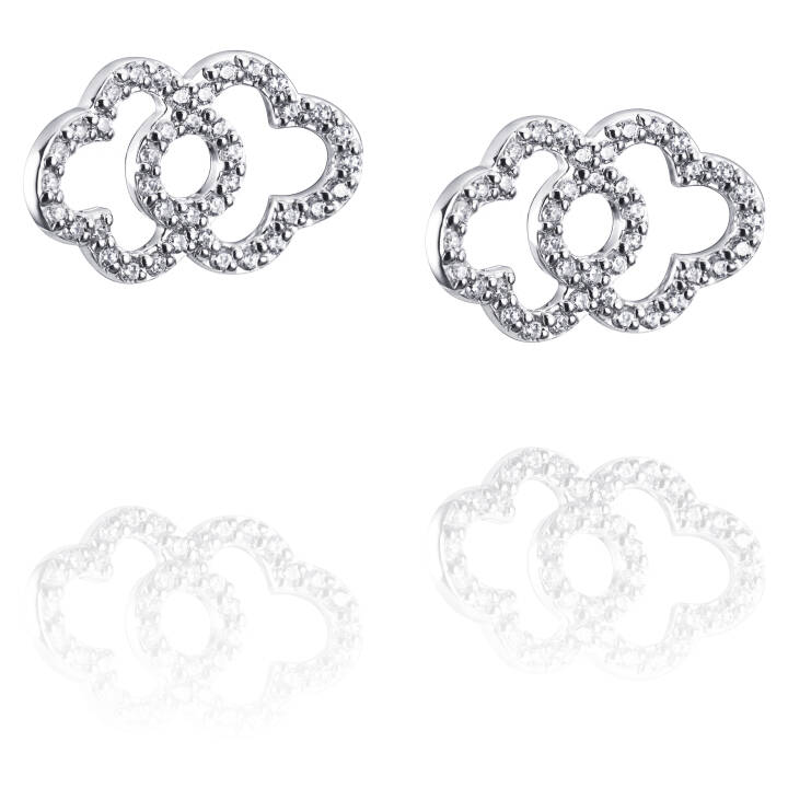 Clouds & Stars Earring White gold in the group Earrings / White Gold Earrings at SCANDINAVIAN JEWELRY DESIGN (12-102-01188-0000)