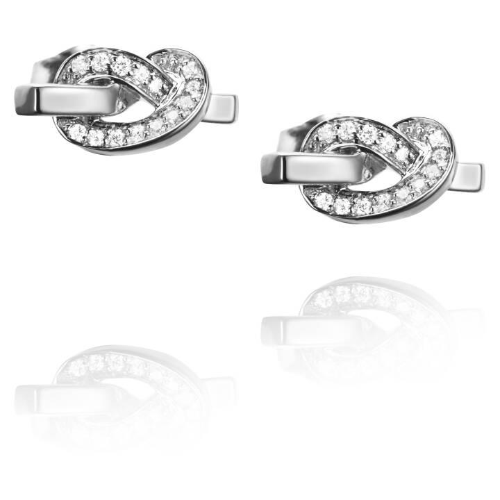 Love Knot & Stars Earring White gold in the group Earrings / Diamond Earrings at SCANDINAVIAN JEWELRY DESIGN (12-102-01302-0000)
