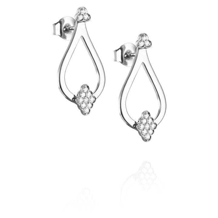 Little Dew Drops & Stars Earring White gold in the group Earrings / White Gold Earrings at SCANDINAVIAN JEWELRY DESIGN (12-102-01828-0000)