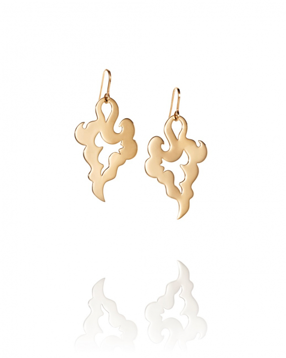Genie Earrings Gold-plated Silver in the group Earrings / Gold Earrings at SCANDINAVIAN JEWELRY DESIGN (12-108-02393-0000)