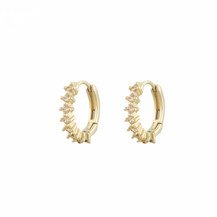 Nuit small ring Earring Gold in the group Earrings / Gold Earrings at SCANDINAVIAN JEWELRY DESIGN (1204-5500-370-ONE)