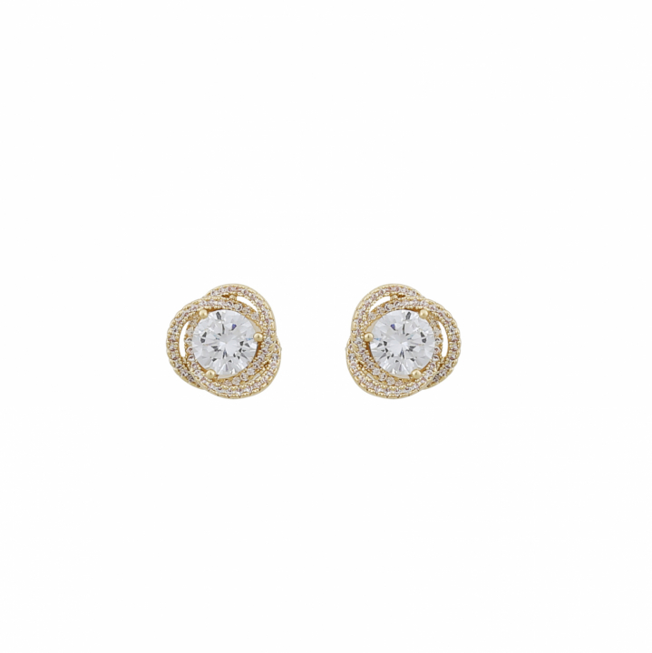 Mona stone Earring Gold in the group Earrings / Gold Earrings at SCANDINAVIAN JEWELRY DESIGN (1232-6700-251-ONE)
