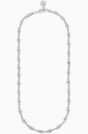 Lisbon big Necklade Silver in the group Necklaces / Silver Necklaces at SCANDINAVIAN JEWELRY DESIGN (1240-0645-256-45)