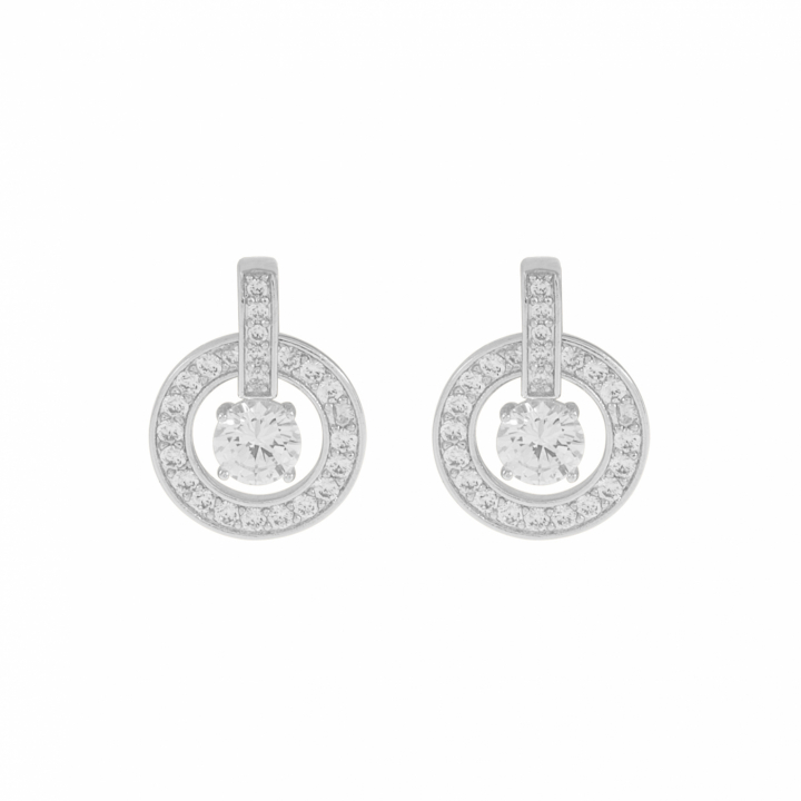 Chicago small pendant Earring Silver in the group Earrings / Silver Earrings at SCANDINAVIAN JEWELRY DESIGN (1246-7200-012-ONE)