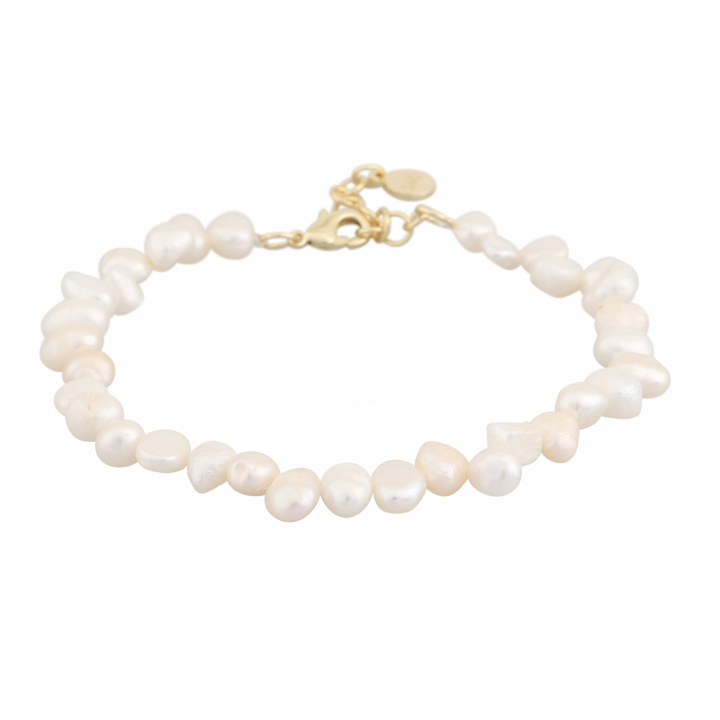 Arizona pearl brace gold white in the group Bracelets / Gold Bracelets at SCANDINAVIAN JEWELRY DESIGN (1267-3300-362-ONE)