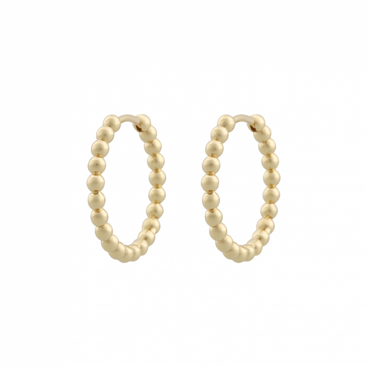 Arizona ear 25mm plain gold in the group Earrings / Gold Earrings at SCANDINAVIAN JEWELRY DESIGN (1267-6500-257-ONE)