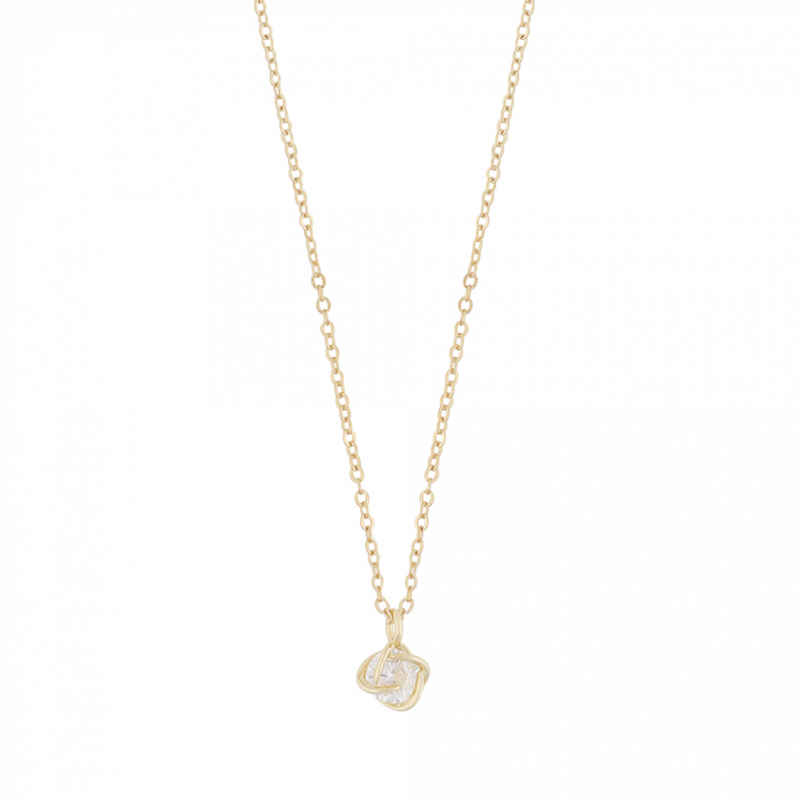 Sevilla pendant neck gold clear 42 cm in the group Necklaces / Gold Necklaces at SCANDINAVIAN JEWELRY DESIGN (1271-0142-251-42)