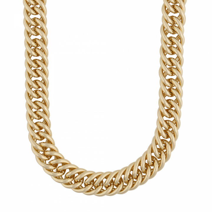 Sevilla big neck 45 plain gold in the group Necklaces / Gold Necklaces at SCANDINAVIAN JEWELRY DESIGN (1271-0445-257-45)