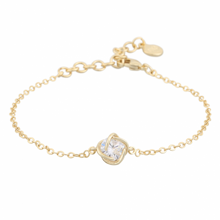 Sevilla chain brace gold clear in the group Bracelets / Gold Bracelets at SCANDINAVIAN JEWELRY DESIGN (1271-3100-251-ONE)