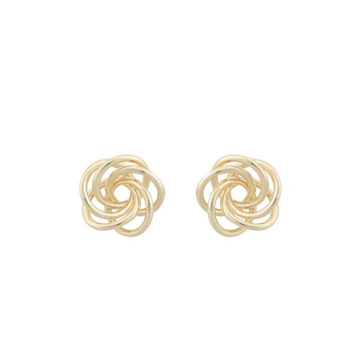 Sevilla big ear plain gold in the group Earrings / Gold Earrings at SCANDINAVIAN JEWELRY DESIGN (1271-6200-257-ONE)