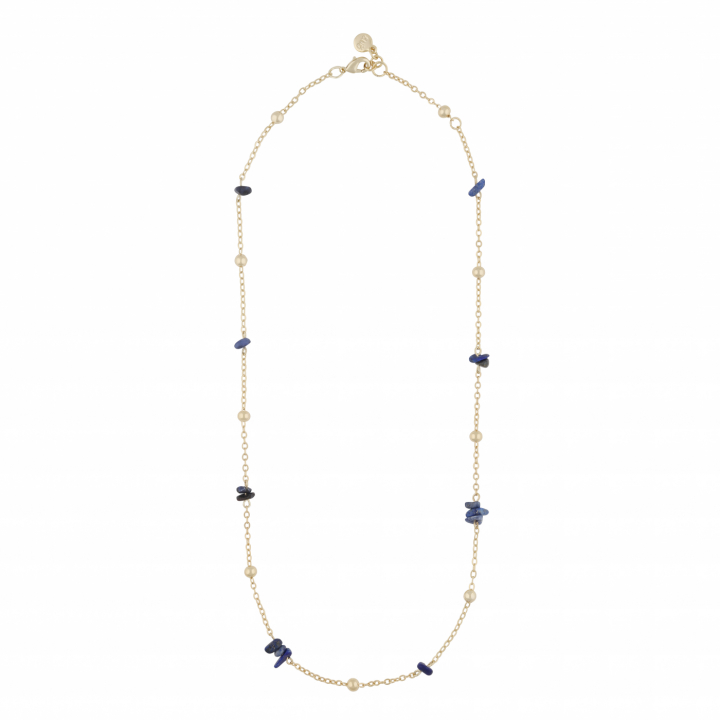 Capri chain neck gold blue 45 cm in the group Necklaces / Gold Necklaces at SCANDINAVIAN JEWELRY DESIGN (1274-0145-185-45)