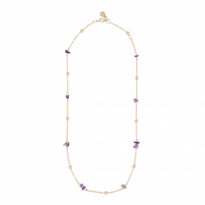 Capri chain neck gold purple 45 cm in the group Necklaces / Gold Necklaces at SCANDINAVIAN JEWELRY DESIGN (1274-0145-356-45)