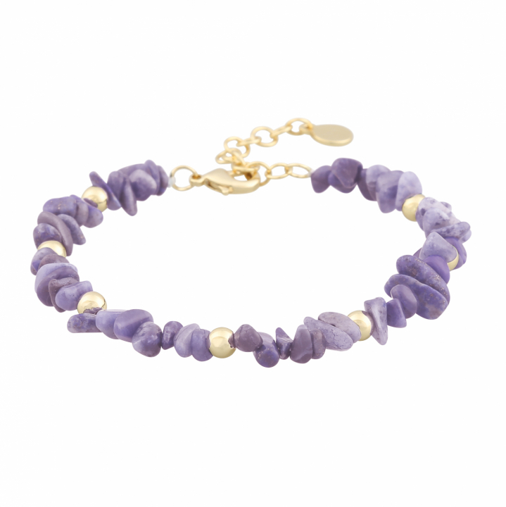 Capri stone brace gold purple in the group Bracelets / Gold Bracelets at SCANDINAVIAN JEWELRY DESIGN (1274-3100-356-ONE)