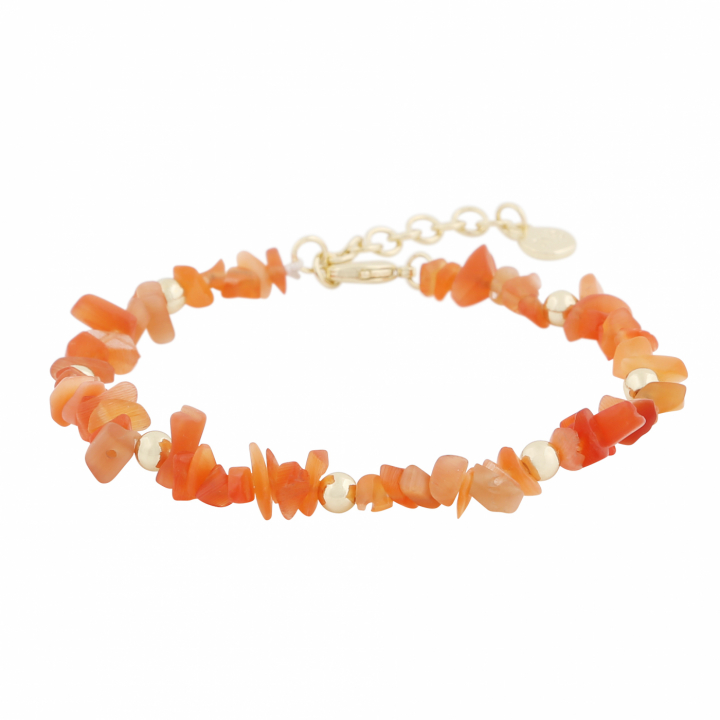 Capri stone brace gold orange in the group Bracelets / Gold Bracelets at SCANDINAVIAN JEWELRY DESIGN (1274-3100-381-ONE)