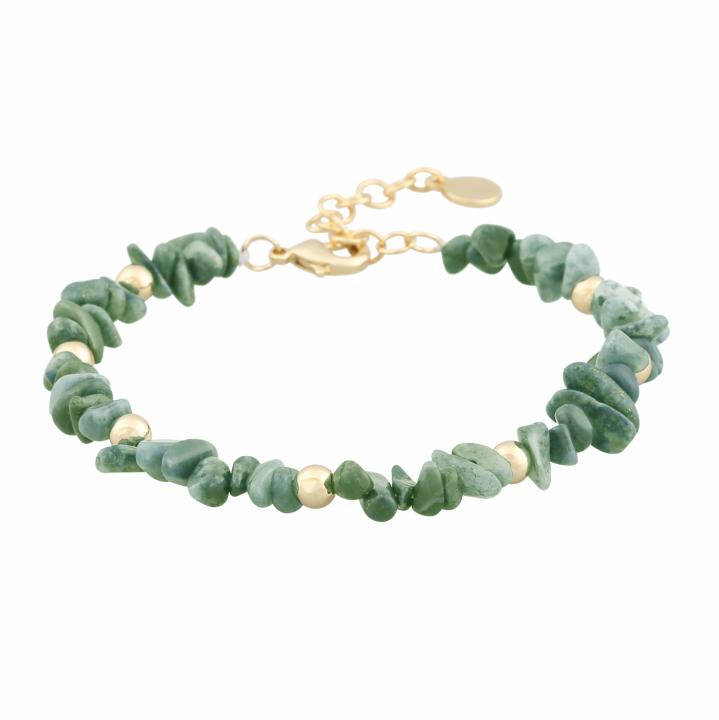 Capri stone brace gold green in the group Bracelets / Gold Bracelets at SCANDINAVIAN JEWELRY DESIGN (1274-3100-397-ONE)