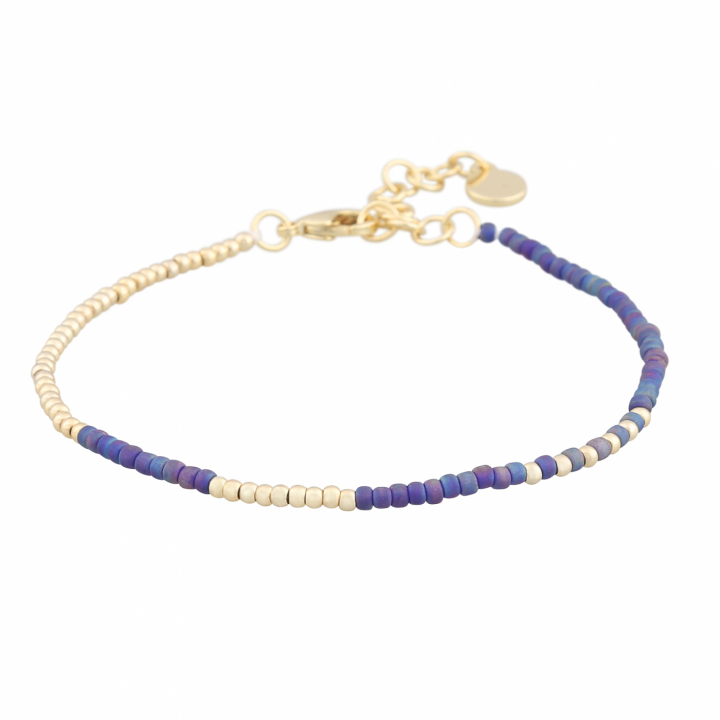 Capri small brace gold blue in the group Bracelets / Gold Bracelets at SCANDINAVIAN JEWELRY DESIGN (1274-3500-185-ONE)