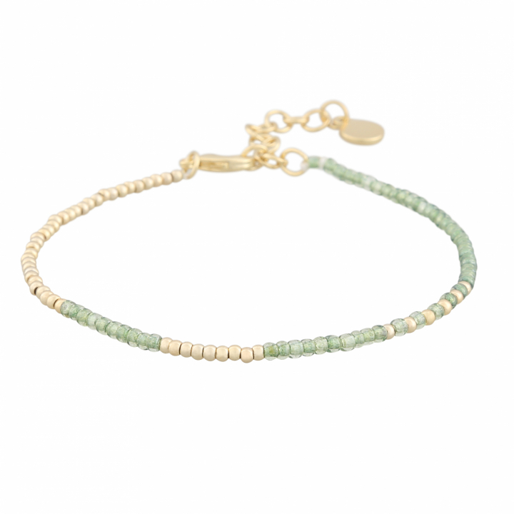 Capri small brace gold green in the group Bracelets / Gold Bracelets at SCANDINAVIAN JEWELRY DESIGN (1274-3500-397-ONE)