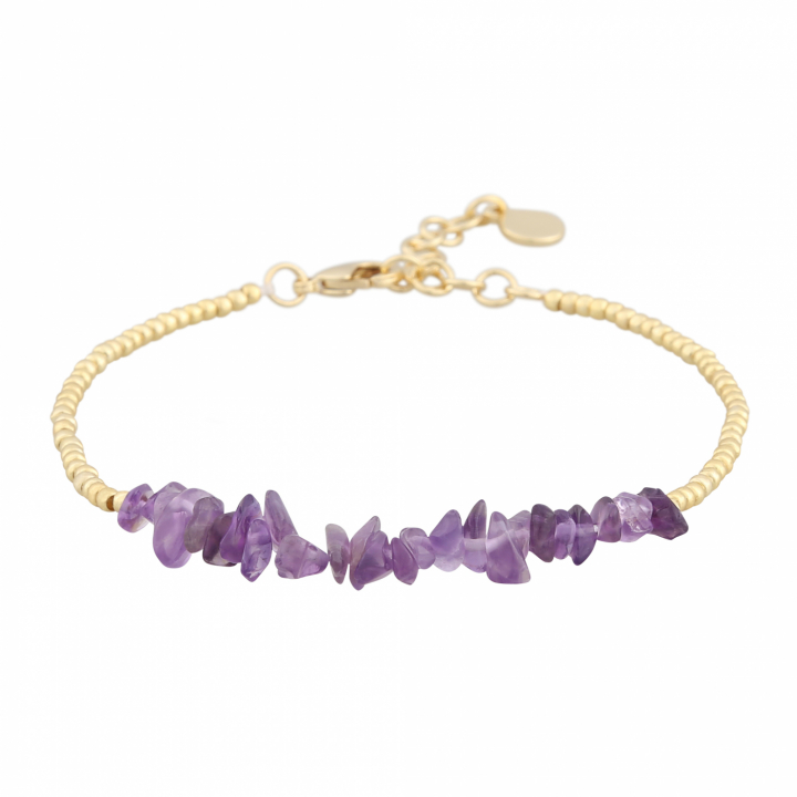 Capri brace gold purple in the group Bracelets / Gold Bracelets at SCANDINAVIAN JEWELRY DESIGN (1274-3600-356-ONE)