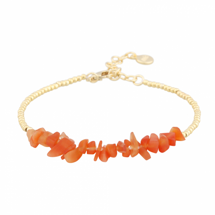 Capri brace gold orange in the group Bracelets / Gold Bracelets at SCANDINAVIAN JEWELRY DESIGN (1274-3600-381-ONE)