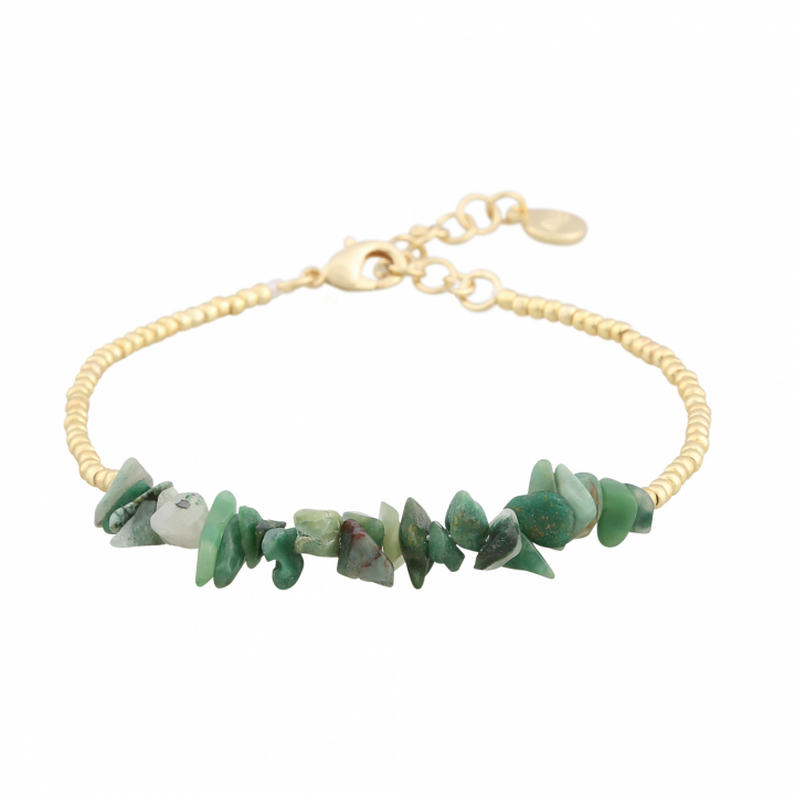 Capri brace gold green in the group Bracelets / Gold Bracelets at SCANDINAVIAN JEWELRY DESIGN (1274-3600-397-ONE)