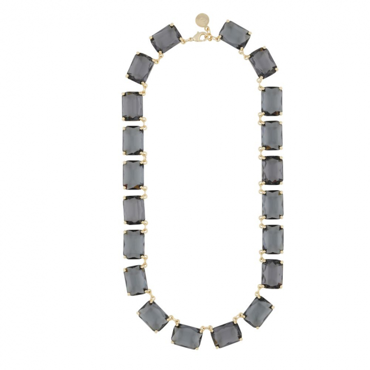 Swift big neck gold grey 42 cm in the group Necklaces / Gold Necklaces at SCANDINAVIAN JEWELRY DESIGN (1280-0242-369-42)