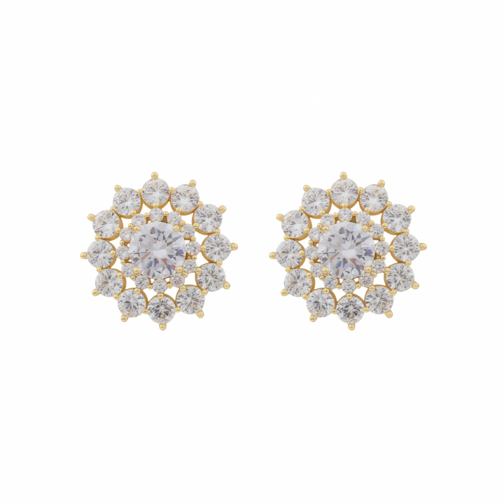 Wiz big ear Gold/clear-Onesize in the group Earrings / Gold Earrings at SCANDINAVIAN JEWELRY DESIGN (1284-6400-251-ONE)