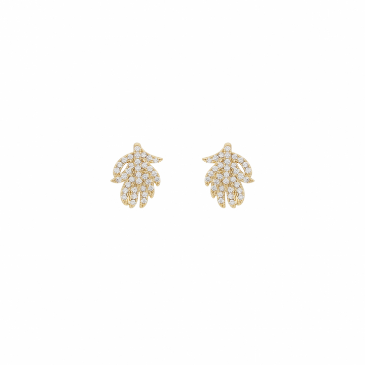 North ear Gold/clear-Onesize in the group Earrings / Gold Earrings at SCANDINAVIAN JEWELRY DESIGN (1289-6200-251-ONE)