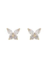 Meya Butterfly small Earrings Gold in the group Earrings / Gold Earrings at SCANDINAVIAN JEWELRY DESIGN (1293-8000-251)