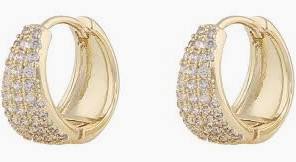 Brooklyn oval ring Earring Gold in the group Earrings / Gold Earrings at SCANDINAVIAN JEWELRY DESIGN (1295-6600-251)