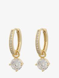 Lise ring stone pendant Earring Gold in the group Earrings / Gold Earrings at SCANDINAVIAN JEWELRY DESIGN (1297-7800-251)