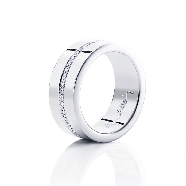 Wide & Stars Ring Silver in the group Rings / Silver Rings at SCANDINAVIAN JEWELRY DESIGN (13-100-00484)
