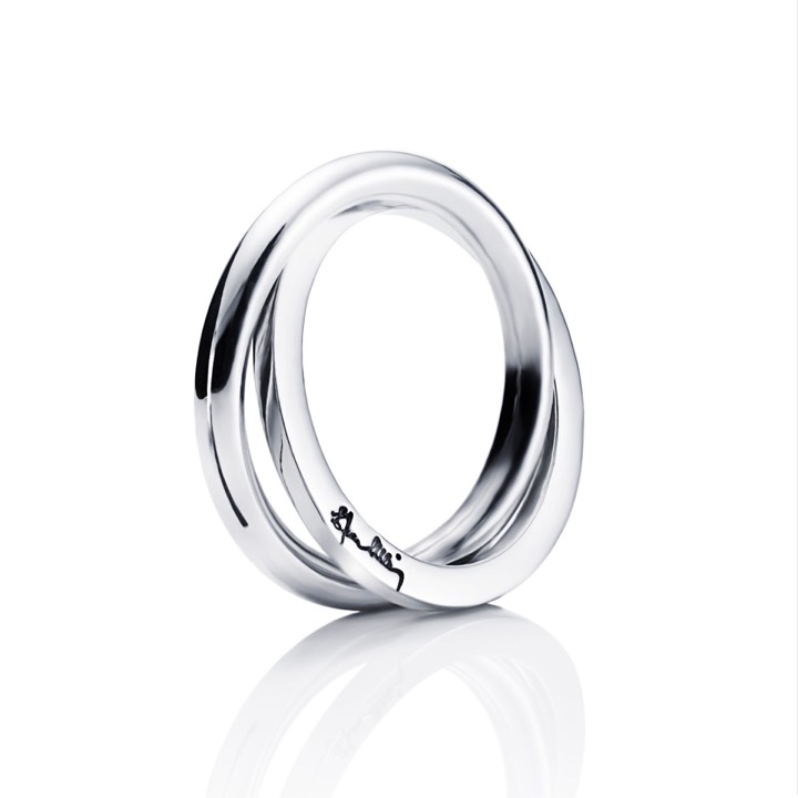 Twosome Ring Silver in the group Rings / Silver Rings at SCANDINAVIAN JEWELRY DESIGN (13-100-00519)