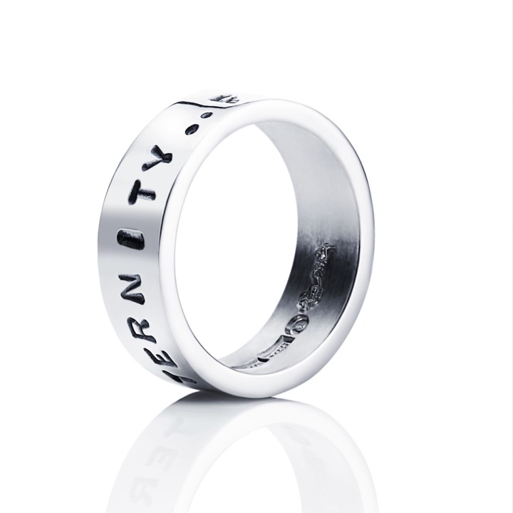 From Here To Eternity Stamped Ring Silver in the group Rings / Silver Rings at SCANDINAVIAN JEWELRY DESIGN (13-100-00611)