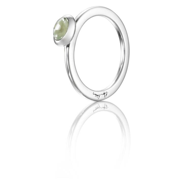 Love Bead Silver - Green Quartz Ring Silver in the group Rings / Silver Rings at SCANDINAVIAN JEWELRY DESIGN (13-100-01577)