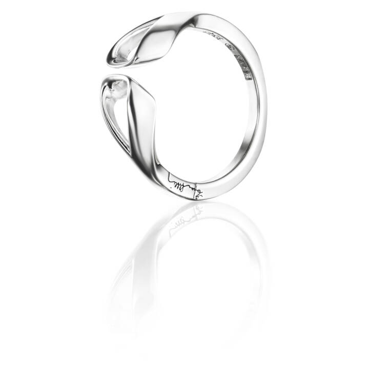Folded Ring Silver in the group Rings / Silver Rings at SCANDINAVIAN JEWELRY DESIGN (13-100-01593)