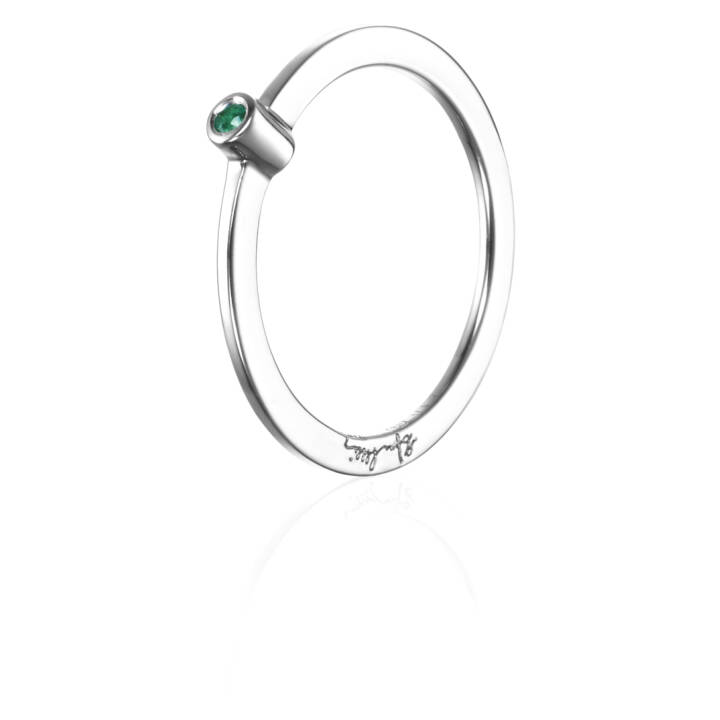 Micro Blink - Green Emerald Ring Silver in the group Rings / Silver Rings at SCANDINAVIAN JEWELRY DESIGN (13-100-01899)