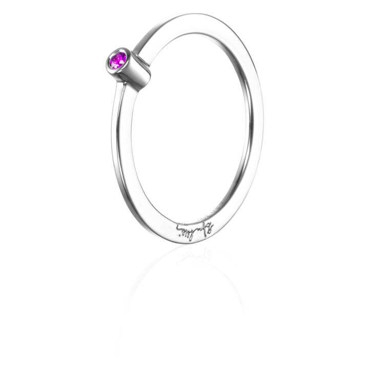 Micro Blink - Pink Sapphire Ring Silver in the group Rings / Silver Rings at SCANDINAVIAN JEWELRY DESIGN (13-100-01900)