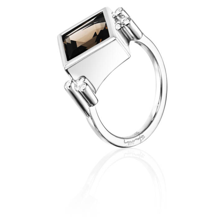 Shiny Memory - Smokey Quartz Ring Silver in the group Rings / Silver Rings at SCANDINAVIAN JEWELRY DESIGN (13-100-01903)
