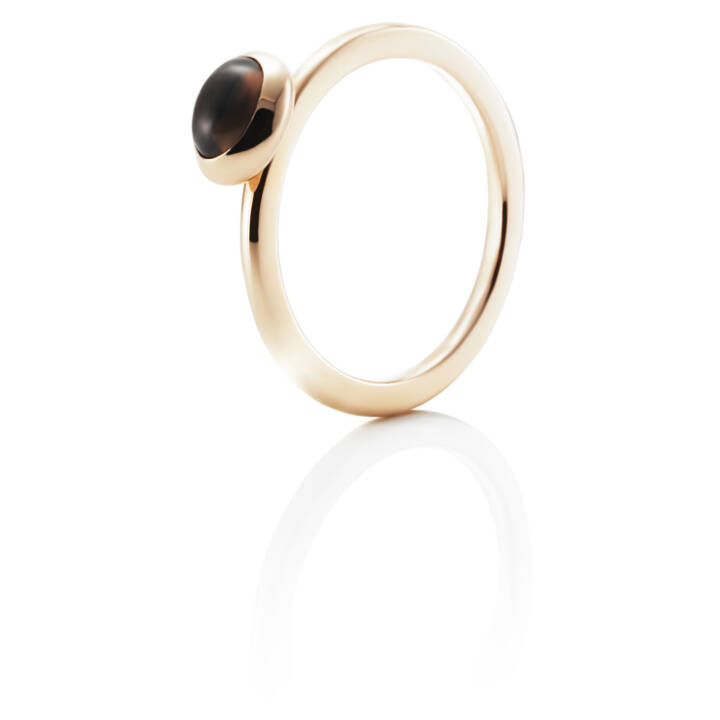Love Bead - Smokey Quartz Ring Gold in the group Rings / Gold Rings at SCANDINAVIAN JEWELRY DESIGN (13-101-00443)