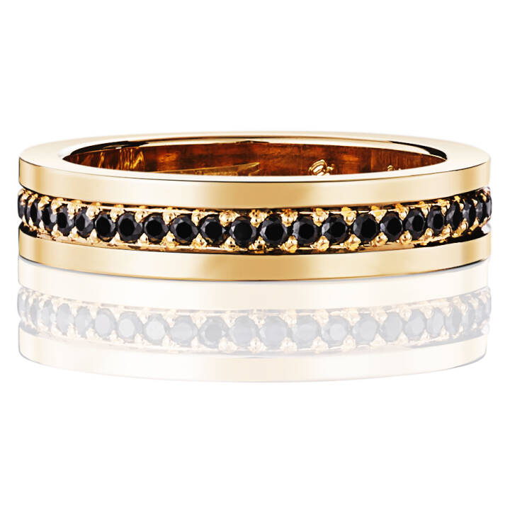4½ & Black Stars Ring Gold in the group Rings / Gold Rings at SCANDINAVIAN JEWELRY DESIGN (13-101-01050)