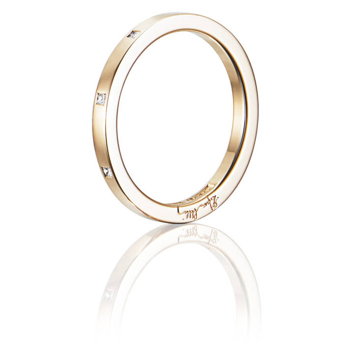 Thin & I Love You On Top Ring Gold in the group Rings / Gold Rings at SCANDINAVIAN JEWELRY DESIGN (13-101-01124)